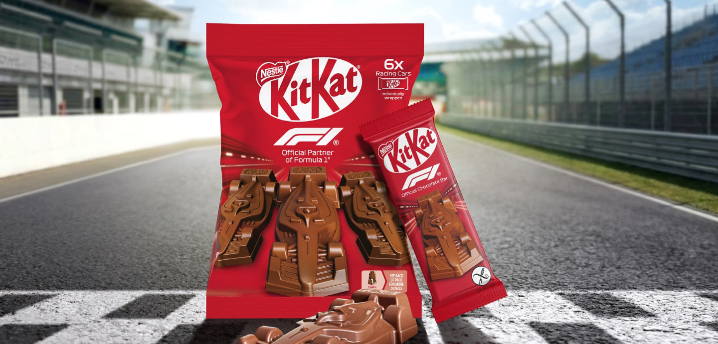 KitKat en forma de coche de fórmula 1