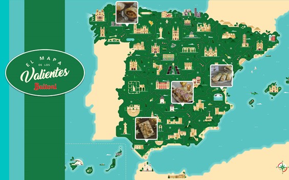 Foto del mapa de los valientes de Buitoni