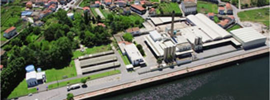 Imagen aérea del Centro de producción de Pontecesures