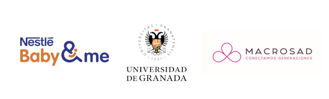 Logo nestlé baby & me, Universidad de Granada y MACROSA