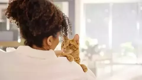 Mujer con gato