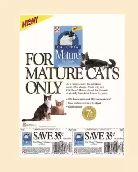 Cat Chow mature 1990