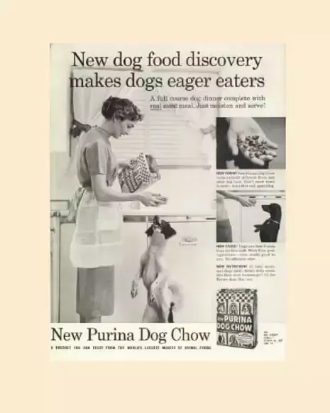 Cartel de Dog Chow, 1957