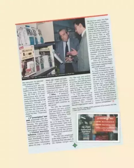 Artículo sobre Pro Plan en la revista