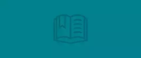 Icono verde azulado ilustrado con un libro