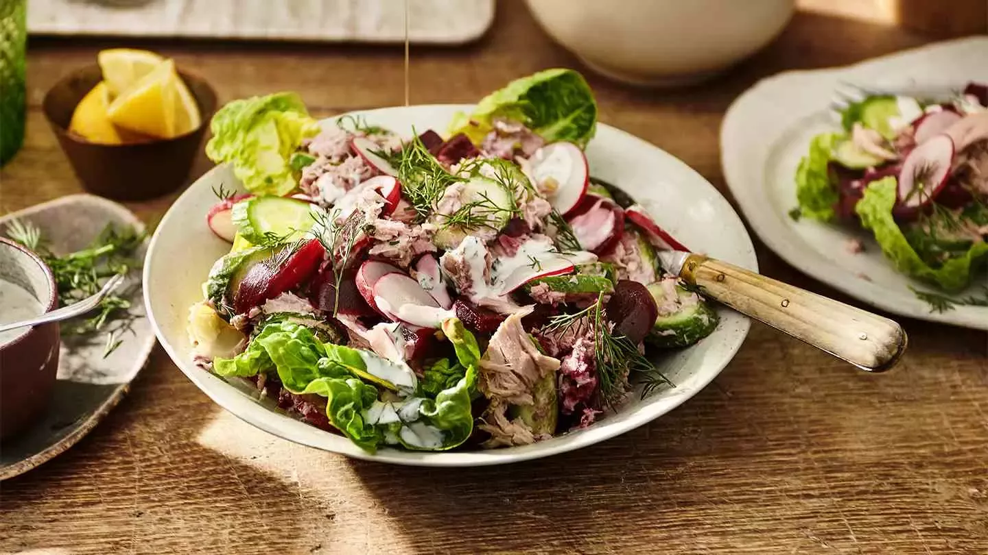 Ensalada con VUNA de Garden Gourmet